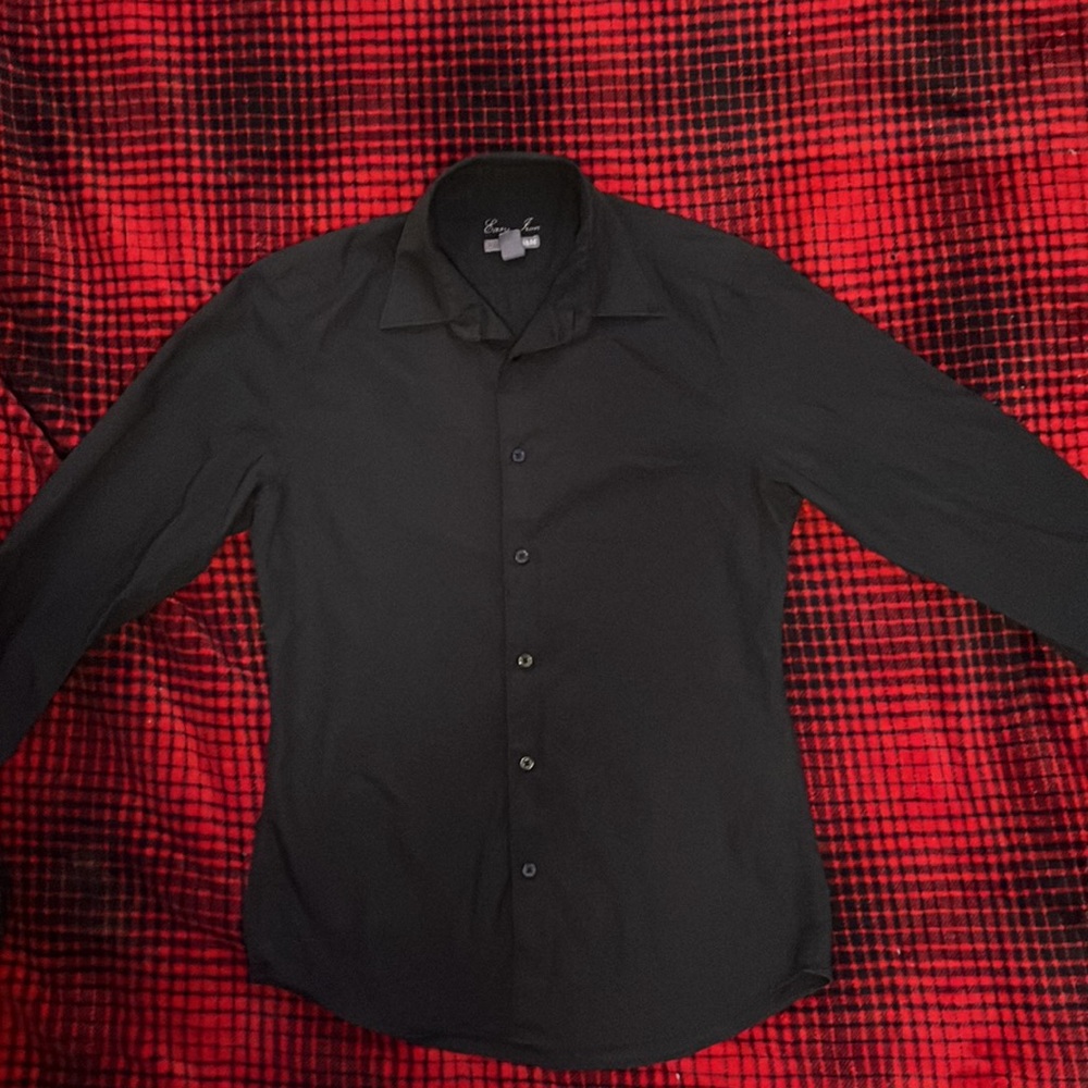 H&M Small Mens Black Dress Shirt